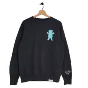 Diamond Supply Co. Black Sweater with Blue Bear